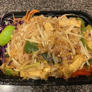 Pad Thai with tofu and some extra veggies.