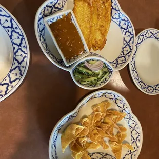 Crab Rangoon &amp; peanut "something" (can't remover the name , but good)