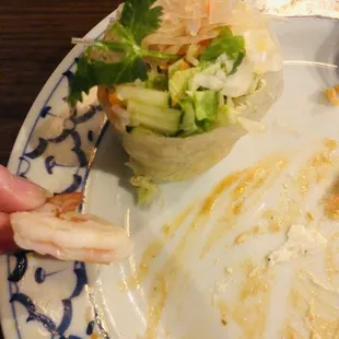 Half shrimp in "A3. Soft Spring Rolls"