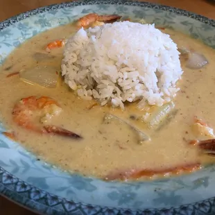 Yellow Curry w/local Shrimp