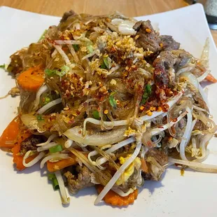 Pad Woon Sen with beef, spice level 3