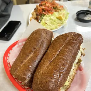 A Somali chicken sandwich.