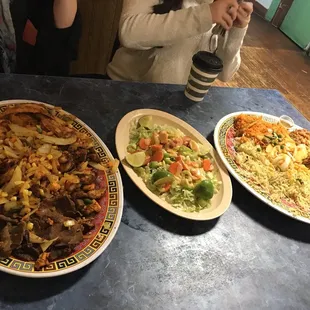 The KK and seasoned meats with rice.