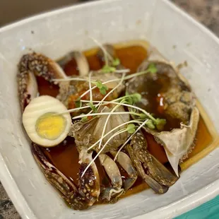 Soy Marinated Crab