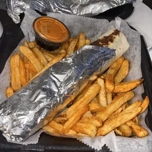 Chicken Schwarma with fries