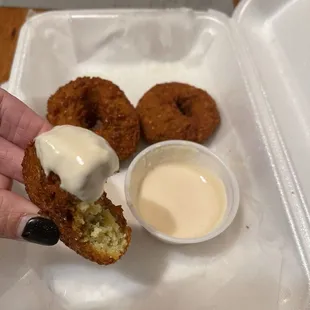 Falafel appetizer with hummus