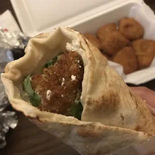 Falafel Wrap &amp; Broccoli Bites