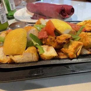 a plate of food on a table