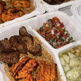 Chicken and Steak kebab