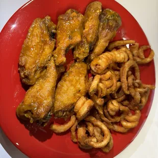 Wings and fries