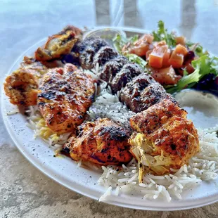 Chicken Kabob Entree plus Kofta