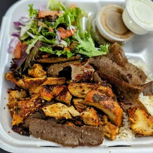 Gyro and Chicken Shawarma Combo (to-go)