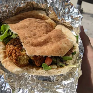 Veggie falafel sandwich