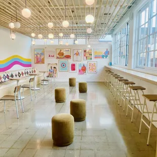 interior, sushi and sashimi