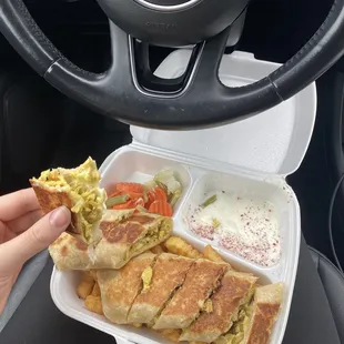 Chicken shawarma Arabic sandwich