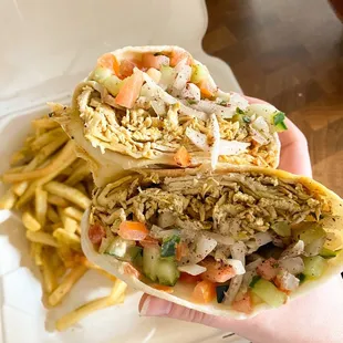 Chicken Shawarma with fries