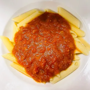 Penne with meat sauce