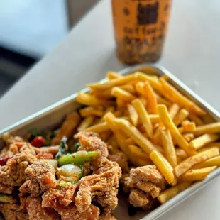 Basil popcorn chicken