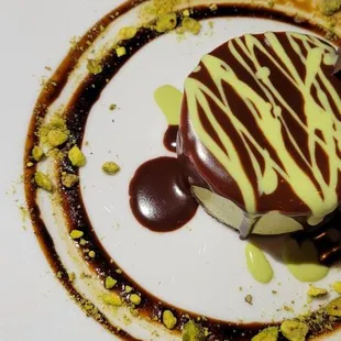 Pistachio and Chocolate Semifreddo