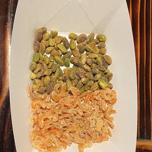 a bowl of cereal and nuts