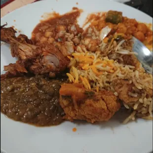 a plate of food on a table