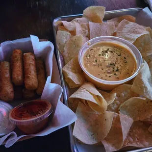 Cheese sticks were good. Chips n queso... not at all good.
