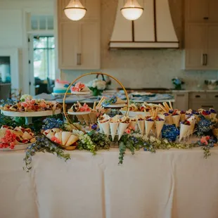 a table full of food