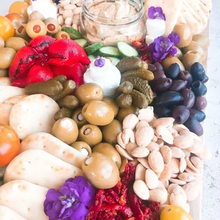 a platter of fruits and vegetables