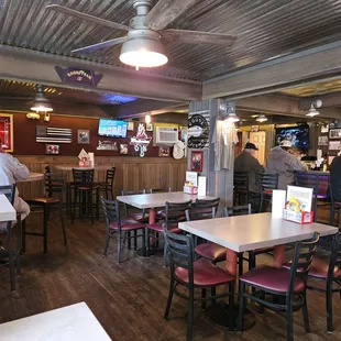people sitting at tables