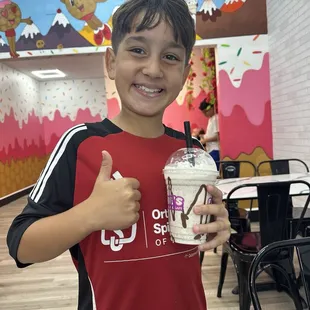 Milkshake and happy kiddo!!!