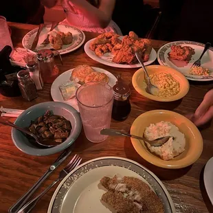 Fried Catfish, Fried Chicken, Fried Chicken Tenders, and all the sides!