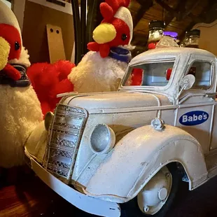 IDK? A truck and some more chickens?