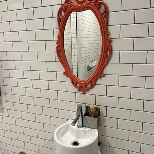 Child sized sink in the women&apos;s restroom