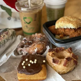 a variety of pastries