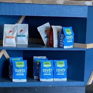 They sell their coffee beans as well.