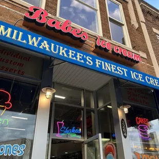 the front of the store