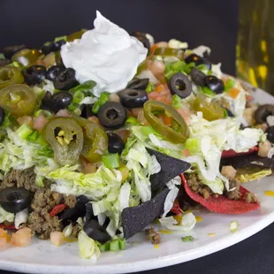a plate of taco salad