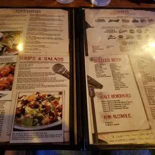 Menu is large