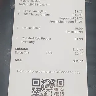 Pricey for mediocre pizza.