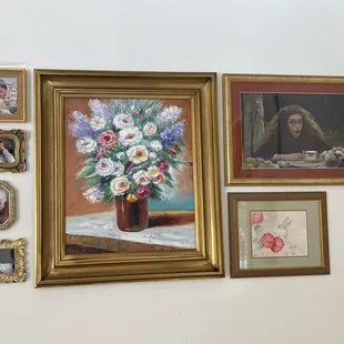 I love the artwork they have of all their famous people drinking tea - this is a small sample.