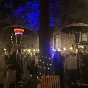 Patio party at night