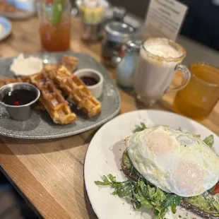 Brunch at the bar... churro waffle sticks