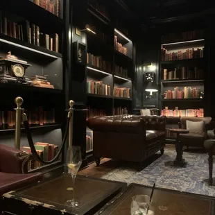 a library filled with books