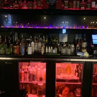 the back of the bar