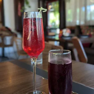Kompot juice and a Kompot Mimosa