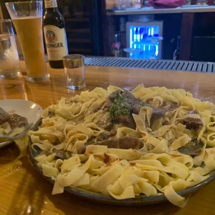 Beef stroganoff