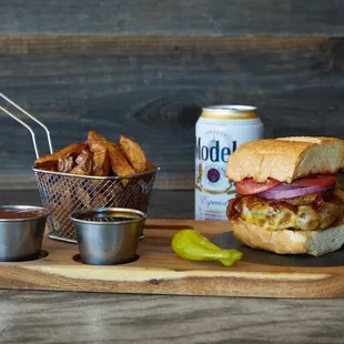 Burger and a beer, nothing better!