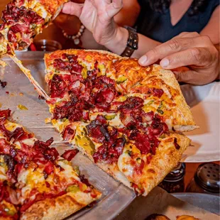pizza, food