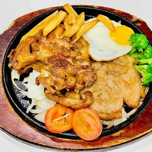 a plate of food on a table