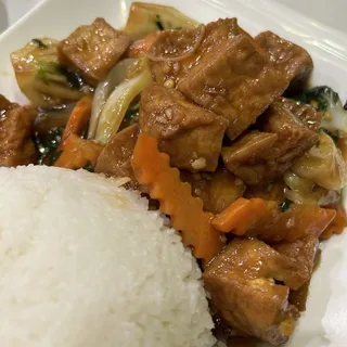 96. Braised Tofu Rice Plate